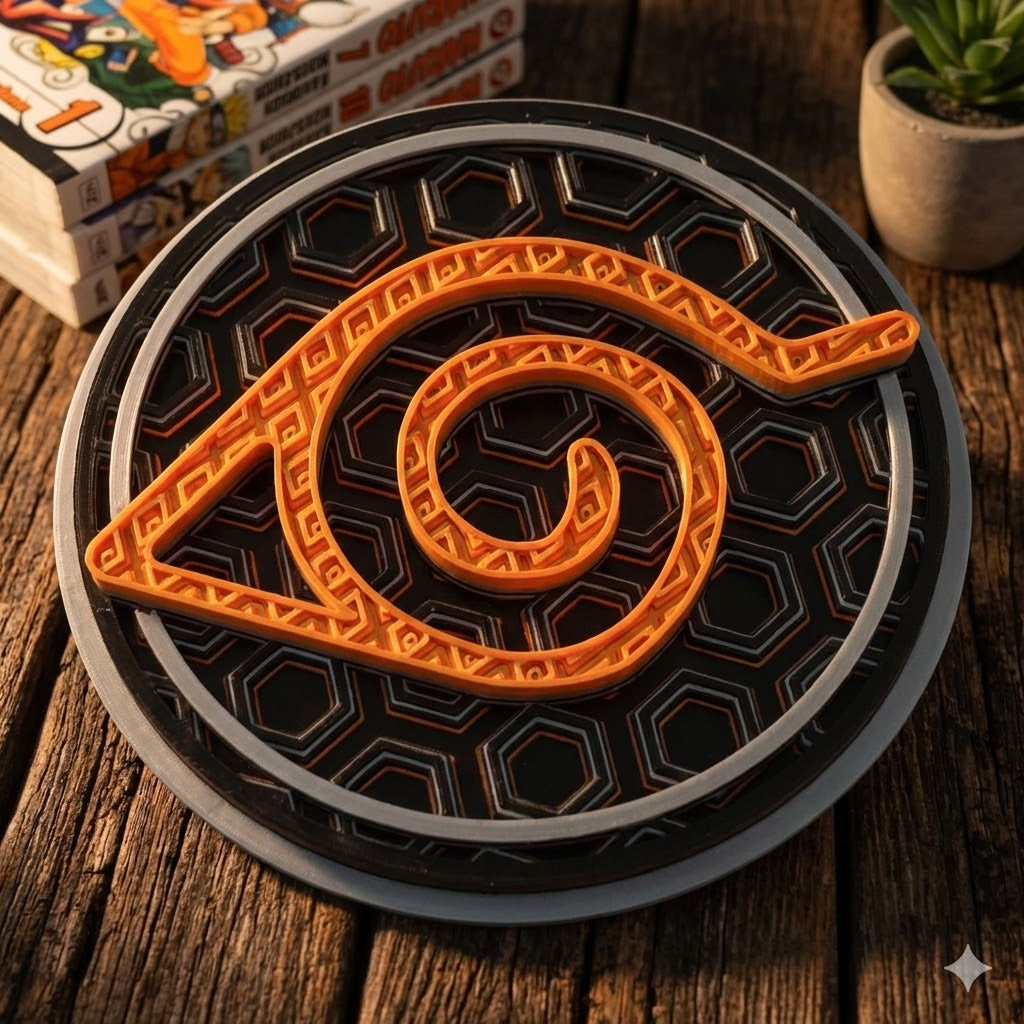 3D Printed Naruto Pixel Art Mosaic | Anime Wall Decor