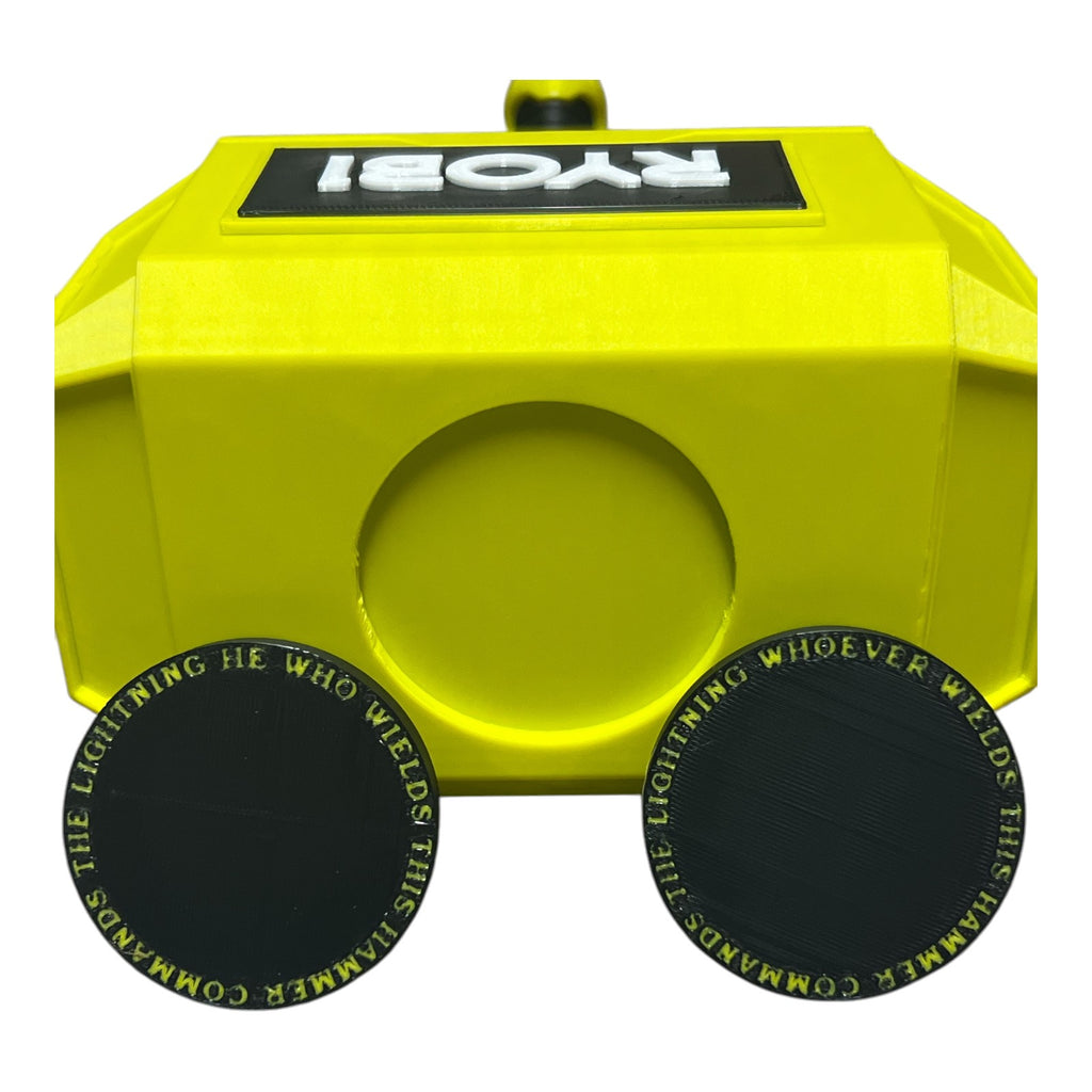 3D Printed Ryobi-Themed Thor Hammer | High-Viz Green Prop