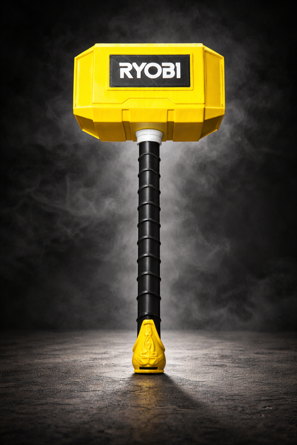 3D Printed Ryobi-Themed Thor Hammer | High-Viz Green Prop